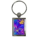 Seamless Vintage Pattern Retro 80s Or 90s Style Abstract Key Chain (Rectangle)