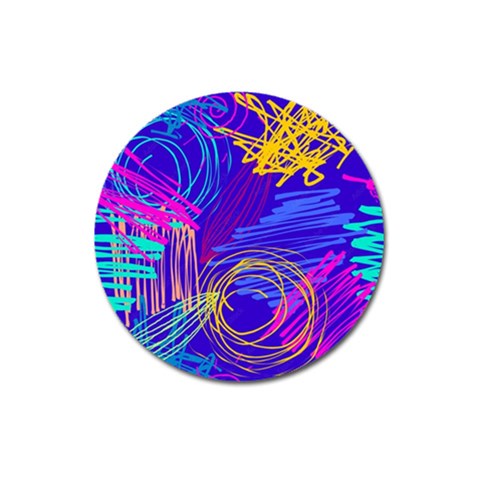 Seamless Vintage Pattern Retro 80s Or 90s Style Abstract Magnet 3  (Round) from ArtsNow.com Front