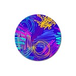 Seamless Vintage Pattern Retro 80s Or 90s Style Abstract Magnet 3  (Round)