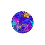 Seamless Vintage Pattern Retro 80s Or 90s Style Abstract Golf Ball Marker