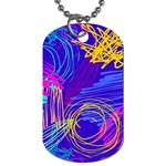 Seamless Vintage Pattern Retro 80s Or 90s Style Abstract Dog Tag (Two Sides)