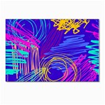 Seamless Vintage Pattern Retro 80s Or 90s Style Abstract Postcard 4 x 6  (Pkg of 10)