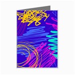 Seamless Vintage Pattern Retro 80s Or 90s Style Abstract Mini Greeting Card