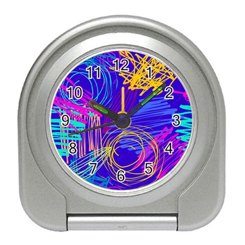 Seamless Vintage Pattern Retro 80s Or 90s Style Abstract Travel Alarm Clock from ArtsNow.com Front