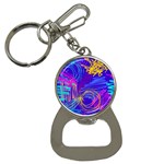 Seamless Vintage Pattern Retro 80s Or 90s Style Abstract Bottle Opener Key Chain