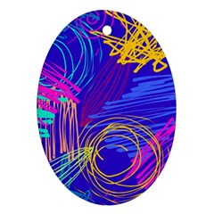 Seamless Vintage Pattern Retro 80s Or 90s Style Abstract Oval Ornament (Two Sides) from ArtsNow.com Front