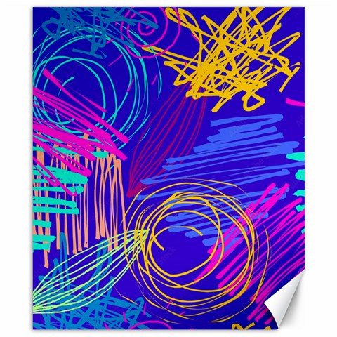 Seamless Vintage Pattern Retro 80s Or 90s Style Abstract Canvas 8  x 10  from ArtsNow.com 8.15 x9.66  Canvas - 1