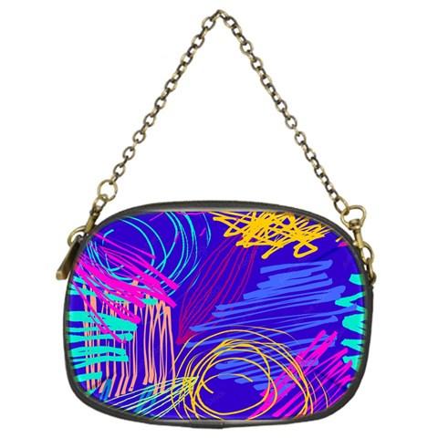 Seamless Vintage Pattern Retro 80s Or 90s Style Abstract Chain Purse (One Side) from ArtsNow.com Front