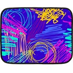 Seamless Vintage Pattern Retro 80s Or 90s Style Abstract Two Sides Fleece Blanket (Mini)