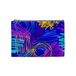 Seamless Vintage Pattern Retro 80s Or 90s Style Abstract Cosmetic Bag (Medium)