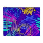 Seamless Vintage Pattern Retro 80s Or 90s Style Abstract Cosmetic Bag (XL)