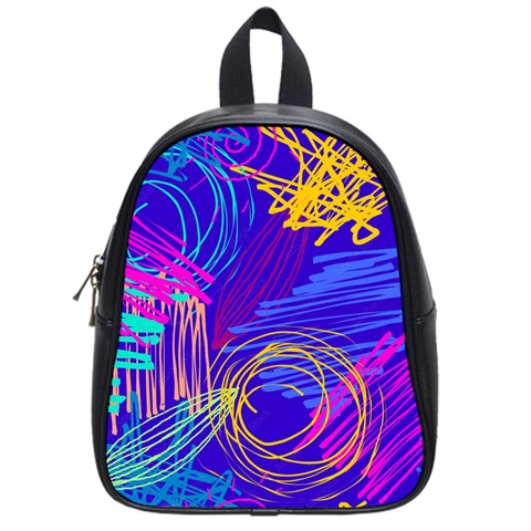 Seamless Vintage Pattern Retro 80s Or 90s Style Abstract School Bag (Small) from ArtsNow.com Front