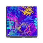 Seamless Vintage Pattern Retro 80s Or 90s Style Abstract Memory Card Reader (Square 5 Slot)