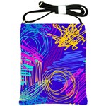 Seamless Vintage Pattern Retro 80s Or 90s Style Abstract Shoulder Sling Bag