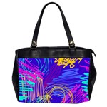 Seamless Vintage Pattern Retro 80s Or 90s Style Abstract Oversize Office Handbag (2 Sides)