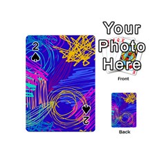 Seamless Vintage Pattern Retro 80s Or 90s Style Abstract Playing Cards 54 Designs (Mini) from ArtsNow.com Front - Spade2