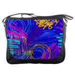 Seamless Vintage Pattern Retro 80s Or 90s Style Abstract Messenger Bag