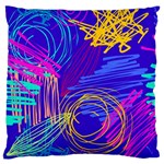 Seamless Vintage Pattern Retro 80s Or 90s Style Abstract Large Cushion Case (One Side)