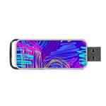 Seamless Vintage Pattern Retro 80s Or 90s Style Abstract Portable USB Flash (One Side)