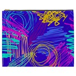 Seamless Vintage Pattern Retro 80s Or 90s Style Abstract Cosmetic Bag (XXXL)