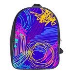 Seamless Vintage Pattern Retro 80s Or 90s Style Abstract School Bag (XL)