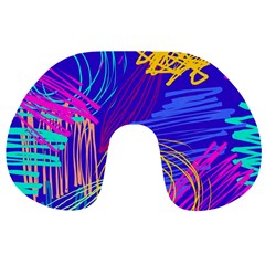 Seamless Vintage Pattern Retro 80s Or 90s Style Abstract Travel Neck Pillow from ArtsNow.com Front