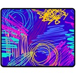 Seamless Vintage Pattern Retro 80s Or 90s Style Abstract Two Sides Fleece Blanket (Medium)