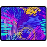 Seamless Vintage Pattern Retro 80s Or 90s Style Abstract Two Sides Fleece Blanket (Large)