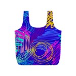 Seamless Vintage Pattern Retro 80s Or 90s Style Abstract Full Print Recycle Bag (S)