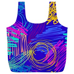 Seamless Vintage Pattern Retro 80s Or 90s Style Abstract Full Print Recycle Bag (XL) from ArtsNow.com Front