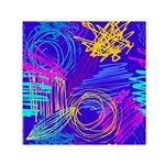 Seamless Vintage Pattern Retro 80s Or 90s Style Abstract Square Satin Scarf (30  x 30 )