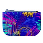 Seamless Vintage Pattern Retro 80s Or 90s Style Abstract Large Coin Purse