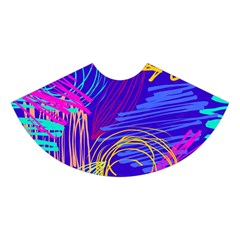 Seamless Vintage Pattern Retro 80s Or 90s Style Abstract Midi Sleeveless Dress from ArtsNow.com Skirt Front