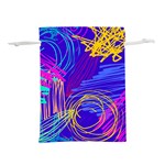 Seamless Vintage Pattern Retro 80s Or 90s Style Abstract Lightweight Drawstring Pouch (S)