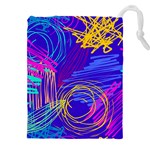 Seamless Vintage Pattern Retro 80s Or 90s Style Abstract Drawstring Pouch (4XL)