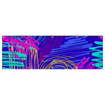 Seamless Vintage Pattern Retro 80s Or 90s Style Abstract Banner and Sign 12  x 4 