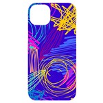 Seamless Vintage Pattern Retro 80s Or 90s Style Abstract iPhone 14 Plus Black UV Print Case