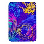 Seamless Vintage Pattern Retro 80s Or 90s Style Abstract Rectangular Glass Fridge Magnet (4 pack)