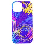 Seamless Vintage Pattern Retro 80s Or 90s Style Abstract iPhone 15 Black UV Print PC Hardshell Case