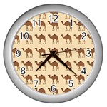 Camel Pattern Design Clothing Wall Clock (Silver)