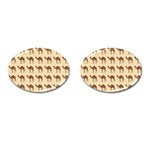 Camel Pattern Design Clothing Cufflinks (Oval)