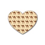 Camel Pattern Design Clothing Rubber Coaster (Heart)