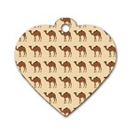 Camel Pattern Design Clothing Dog Tag Heart (One Side)