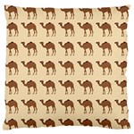 Camel Pattern Design Clothing Large Premium Plush Fleece Cushion Case (One Side)