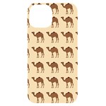 Camel Pattern Design Clothing iPhone 14 Black UV Print Case