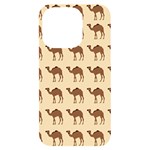 Camel Pattern Design Clothing iPhone 14 Pro Black UV Print Case