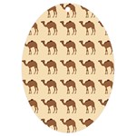 Camel Pattern Design Clothing UV Print Acrylic Ornament Oval