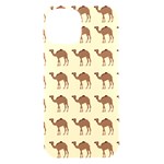 Camel Pattern Design Clothing iPhone 15 Black UV Print PC Hardshell Case