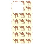 Camel Pattern Design Clothing iPhone 15 Pro Max Black UV Print PC Hardshell Case