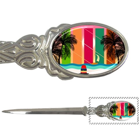 Digital Graphic Clip Art Beach Letter Opener from ArtsNow.com Front